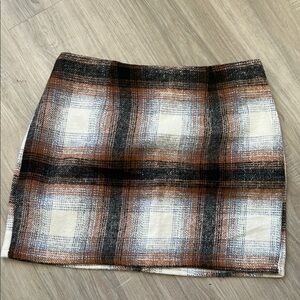 Flannel Mini Skirt